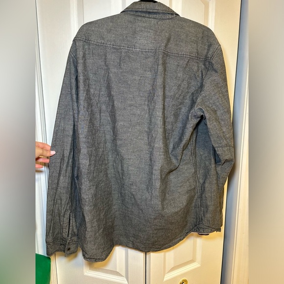 Billabong - Men's Gray Denim Button-Up LongSleeve Shirt Jacket Casual Surf Style - Picture 2 of 7